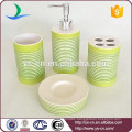 4pcs green chinese style ceramic accessories for bathroom